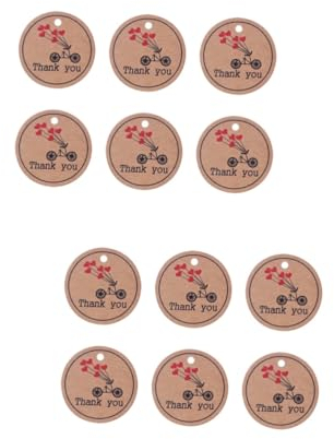Lurrose 200 Stk Hochzeitsetiketten für Gefälligkeiten khimar hijab erkenntnis dekoring gift tags Papieranhänger für Valentinstag Geschenkanhänger für Partygeschenke Kraftpapier Schild