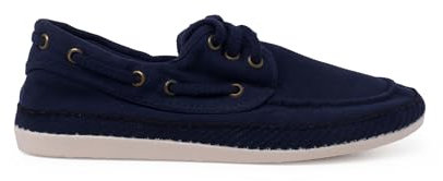 Pisamonas náuticos Casual Tallas Altas Lona Lavada Talla 41 en Color Azul Marino
