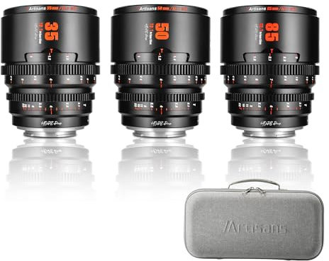 7Artisans Lente de Cine Profesional Serie T2.1 Hope de 35mm/50mm/85mm Marco S35 Compatible con Sony E-Mount (Marco C), para Sony A6500/A6600/A6700/FX30/ZVE-10 (Negro)