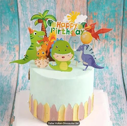 Dinosaurier Kuchen Topper,Dino Tortendeko,Dinosaurier Tortendeko Dinosaurier Geburtstagskuchen,Dinosaurier Kuchenaufsatz Tortendeko,Kuchendeko Geburtstag Für Kinder Junge Mädchen