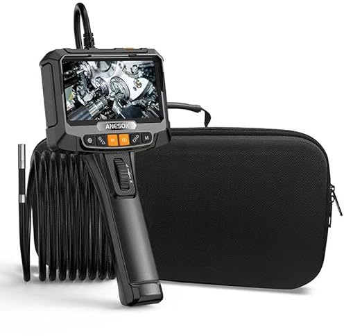 Anesok Intelligent Steering Industrial Endoscope 360 Lens Rotation 18mm Dual Lens