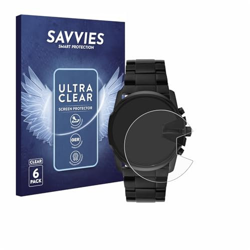 savvies Protection Ecran pour Diesel Master Chief DZ4180 (6 Pièces) - Film Protection Ultra Clair