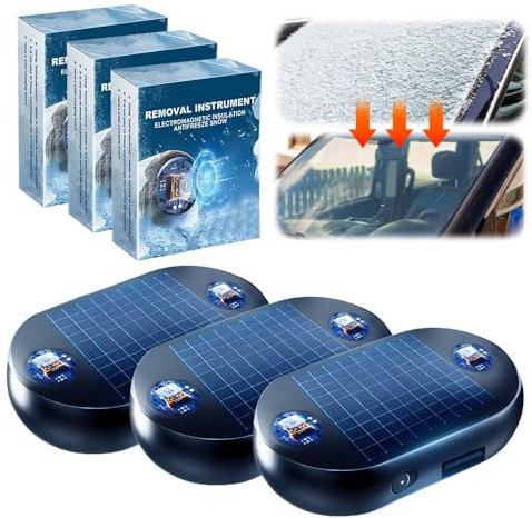 Hekasvm Elektromagnetische Auto Enteiser, Elektromagnetisches Antifrost, Enteiserspray Auto, Tragbarer Auto Defroster, Gefrierschutzinstrument Gegen Störungen Durch Schnee und EIS (3 Stück)