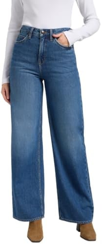 LEE - Jeans Damen - High Waist Wide Leg Fit - Stella A Line - Clean Black