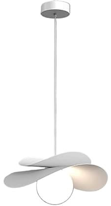 Creativo creativo francese Minimalista a testa singola a ciondolo paralamode PE bianco con lampada a sospensione di base E27/E26 Lampada di pittura al forno lampada da letto a sospensione per la