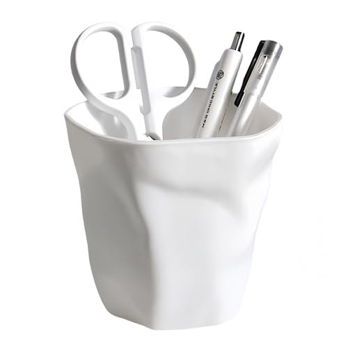 Uoocg Kreativ Reiner Weißer Stifthalter Stifteköcher Organizer Make Up Pinselhalter Aufbewahrung im Büro (weiß)