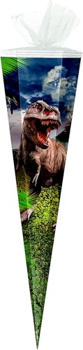 Schultüte / Zuckertüte / 50cm / eckig / Dinosaurier T-Rex