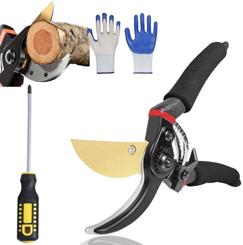 Garden Slicer Pro, Hermhoffer Gardenslicer Pro, Hochleistungs-Gartenschere, Heckenschere Hand, Sk5-Stahlklinge, Schere Für Präzisen Schnitt Von Ästen, Zweigen Und Blumen (1 Stück)