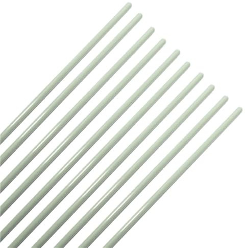 10 Stück weiße Fiberglasstangen, 40 Zoll lang – langlebige, solide Glasfaserstangen for Zelt- und Drachenhalterungen, Durchmesser 0,8 mm bis 13 mm(11mmx100cm)