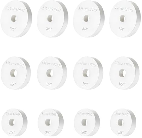 LitartPRO 12 Pack Silicone Tap Washers, Fits 3/8, 1/2 & 3/4 Taps | White Faucet Replacement Washers for Repair & Replacement