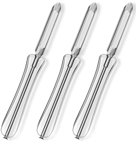 3 Pack Stainless Steel Potato Peeler, Potatoes Peelers with Swivel Blade | & Ergonomic Handle, for Vegetables, Fruits, Dishwasher Safe