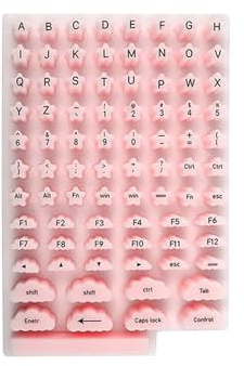 Keycap Protection Stickers - Typing Nail Covers, Soft Silicone Layers with Strong Hold, Laptop Keyboard Shield with Slim Profile, Desktop Input Accessory for Acrylic Nail Typing