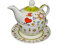 Tea for one Set Teekanne Porzellan mit Tasse und Untertasse in Geschenkbox