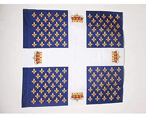 AZ FLAG - Drapeau Ordonnance du régiment des Gardes Françaises 1563-1789 - 90x90 cm - Drapeau Infanterie Du Royaume De France - Brissac 100% Polyester Avec Fourreau et Cordelette - Pavillon 80 g