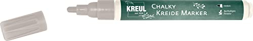 KREUL 22717 - Chalky Kreidemarker Medium, Noble Nougat, mit formstabiler Rundspitze ca. 2 - 3 mm, matte, non - permanente Flüssigkreide, zum Zeichnen auf Tafeln, Memoboards oder Glasoberflächen