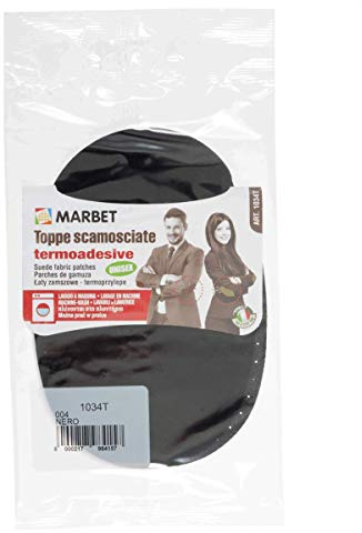 Marbet MB1034T.004 | Microfiber Suede Patches | Iron-On | 16 x 10.5cm | Black
