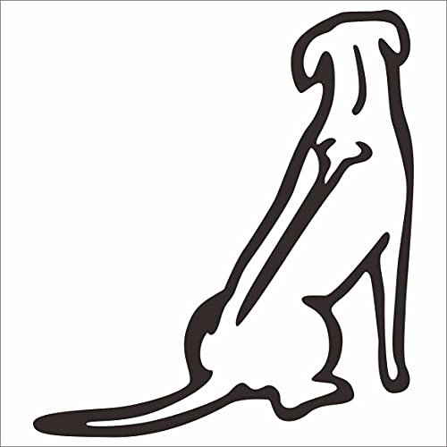 JINTORA - Autoaufkleber Tuning - Rhodesian Ridgeback - 88x99mm - Auto Aufkleber - Bus - Fenster - Heckscheibe - Camper - wetterfest - Outdoor Sticker - Auto Deko - LKW - Tuning Selbstklebend - schwarz