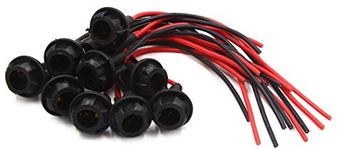 sourcing map 10pcs T10 2 Wires Harness Socket Car Panel Light Bulb Connector