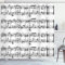 ABAKUHAUS Musik Duschvorhang, Hinweise zum Clef, Stoffliches Gewebe Badezimmerdekorationsset mit Haken, 175 x 240 cm, Schwarz und weiß