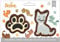 Decora 0255210 Set 2 CORTADORES EN PLASTICO Gato Y Huella, Surtido