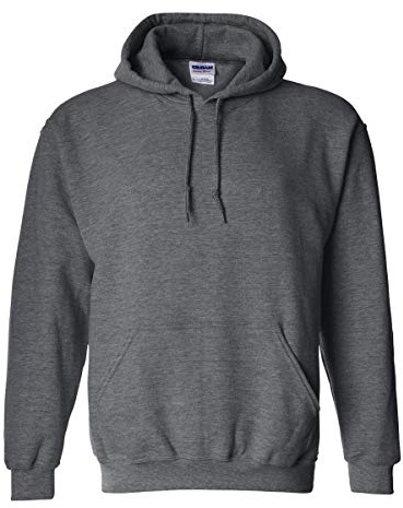 GILDAN Adult 50/50. Hooded Sweat/18500, Plain, Graphitheather, XXXL