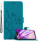 Cadorabo Custodia Libro per Huawei MATE 20 LITE in BLU FIORE – in Design di Fiore con Chiusura Magnetica, Funzione Stand e 3 Vani di Carte - Portafoglio Cover Case Wallet Book Etui Protezione