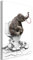 murando - Wandbilder Lustiges Elefantenmotiv 20x30 cm 1 tlg - Wand Deko Vlies Leinwand Bilder Groß Wanddeko Wohnzimmer Schlafzimmer Kunstdrucke - Tiere Abstrakt Zirkus Toilette g-C-0277-b-a