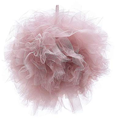 Backbayia Tüll Pompom Deko Pom Poms Anhänger für Party Hochzeit Weihnachten Dekoration (Rosa)