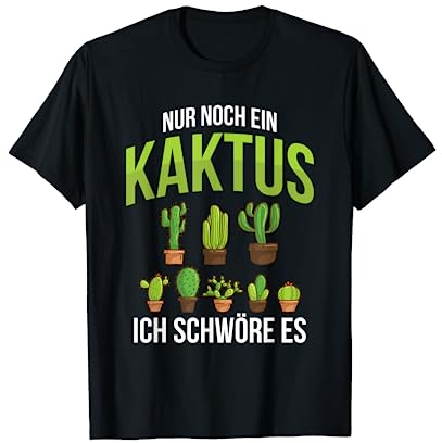 Lustige Kakteen & Kaktus Spruch Geschenke Nur Noch Ein Kaktus Kakteen Pflanzen Kaktusliebhaber T-Shirt Schwarz S Unisex-Erwachsene Klassische Passform Halbarm Rundhals-Ausschnitt Pullover 1 Count
