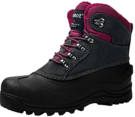 riemot Stivali Uomo Donna Invernali Scarpe Neve Stivaletti Foder Antiscivolo Caldo Eleganti Imbottiti Trekking Boots Taglia 37-47, Viola da Donna 37 EU