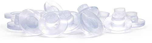 Enkotrade 8 Stück Glasauflagen für Bohrung 9-10mm | Schutzpuffer Glasgleiter Anschlagpuffer Gumminoppen Glasplattenträger PVC Gummipuffer für Glasplatten