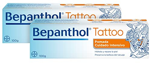 BEPANTHOL Tatueringskräm med pantenol, återfuktar, reparerar huden efter tatueringen och bevarar tatueringens skönhet, 2 x 100 g, utan konserveringsmedel och utan parfym