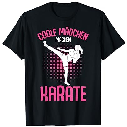 Coole Mädchen machen Karate Kinder T-Shirt