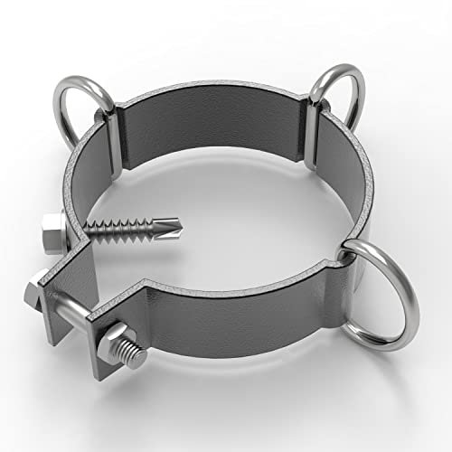 ECOOPTS 7,6 cm D-Ring-Klemme für Sonnensegel, Ständer, Markise, Baldachin, Stützstangen