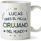 MUGFFINS Tazas Personalizadas para CIRUJANO hombre - En Español - Mejor del Mundo - 11 oz / 330 ml - Regalo Personalizable original y divertido