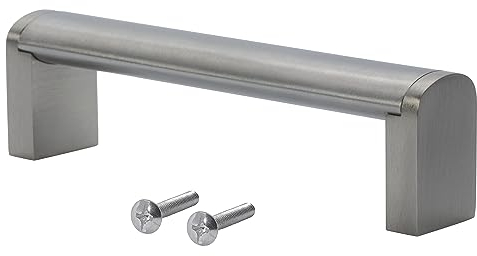 Stahlia Möbelgriffe Edelstahl 128mm Schrankgriffe oval (10 Stück) Griffe Möbel Küchengriffe Schubladengriffe Schranktürgriffe Türgriffe Küche Stangengriffe