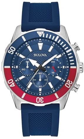 Bulova Men's Analog Quartz Watch with Silicone Strap 98K111