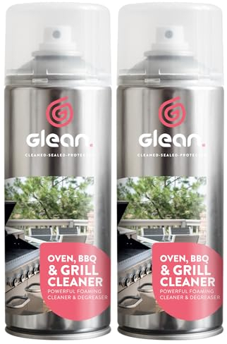GLEAN Oven Rack, Grill, Air Fryer & BBQ Cleaner | Air Fryer Cleaner | Kitchen Cleaning Supplies & Degreaser Spray For Burnt On Grease & Food Spills | No-Scrub Formula | 2 x 400ml