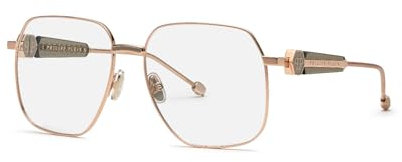 Philipp Plein Unisex VPP126S Sunglasses, Shiny Transp.pink, 57