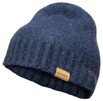 Gottstein Alpine Wool Cap Wollmütze aus 100% Schafwolle für Damen & Herren | Made in Tirol Ink Blue, M