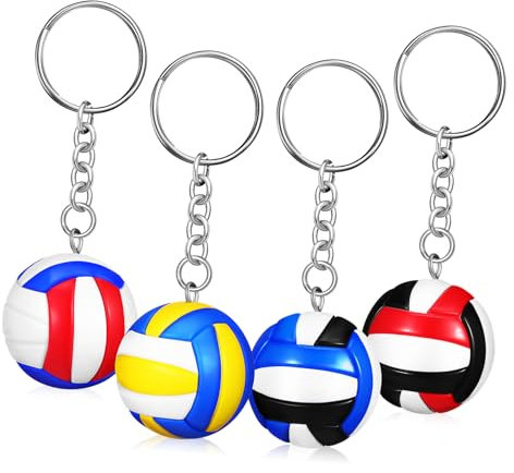 KOMBIUDA 4 Stück Volleyball-schlüsselanhänger Aus Kunstleder Geburtstagsparty-zubehör Taschenanhänger Rucksack-schlüsselanhänger Kreative Geschenktasche Plastik Sport