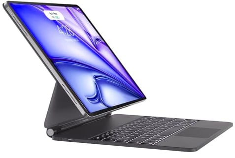 D DINGRICH Magic Keyboard iPad Air 11 M2 2024 Tastatur, Freischwebendes Stand Design, Beleuchtete Magische Tastatur mit Trackpad für iPad Pro 11 Zoll 4./3./2. und iPad Air 5./4. Gen