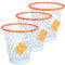 3 x Mülleimer, Basketball-Mülleimer, Basketball-Geschenk, 27,9 x 27,9 x 30,5 cm, Basketball-Halter, Mülleimer, Basketball-Thema, Geschenkkorb für Büro, Schlafzimmer, Bar, Fitnessstudio.