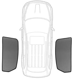 LHZPGC Auto-Sonnenschutz, Netz-Sonnenschutz für VW Tiguan 5N 2008-2016, Vorhangblende für hintere Seitenfenster, schwarz/magnetisch/Anti-UV,2PCS Rear
