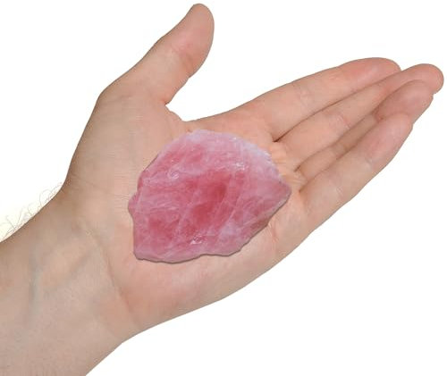Erliway 5–7,5 cm Rosenquarz Rohe Kristalle, natürliche raue Kristalle und Heilsteine, Kristallsteine und Edelsteine für Tumbling Cabbing Brunnensteine Dekoration Drahtwickeln Reiki (70-100g)