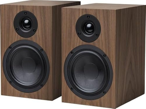 Pro-Ject Speaker Box 5 - Shelf Speaker - Handmade, Bright Bass, Enhance Your Audio Experience - Walnut