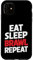 Eat Sleep Brawl Repeat Funny Stars Videospieler Hülle für iPhone 11