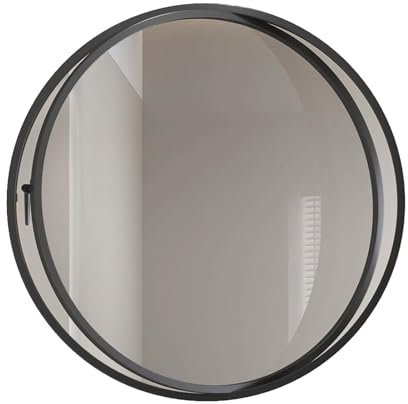 HJLKDYM Ventana Abatible Giratoria, La Ventana Circular Puede Girar 360 ° Ventanas Ventilación Iluminación Aleación Aluminio, Adecuado para Baño, Dormitorio, Sala Estar.(Black-Transparent Glass,60cm)