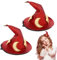 Halloween Haarnadel,Halloween Haarspangen - 2 Stück Halloween-Kleidernadeln | Wiederverwendbare glänzende Stern- und Mond-Design-Hut-Haarspange zur Kleidungsdekoration
