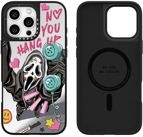 Rosarnnah Kompatibel mit iPhone 16 Pro Hülle für Magsafe – Skeleton Spiegel Cover Design – niedliche Ästhetik Handyhülle für iPhone 16 Pro 6.1